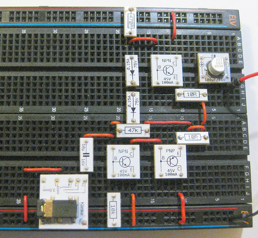 Aufbau zum Audioverstärker mit Gegentaktendstufe