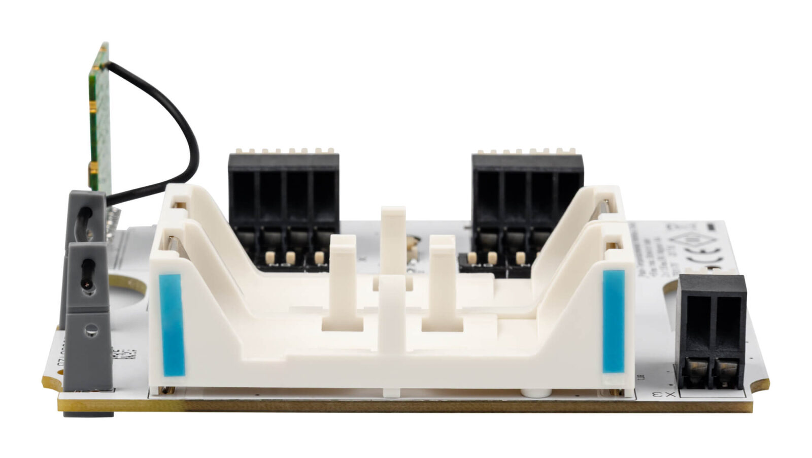 Bild 11: Klebestellen für die doppelseitigen Klebestreifen am Batteriehalter