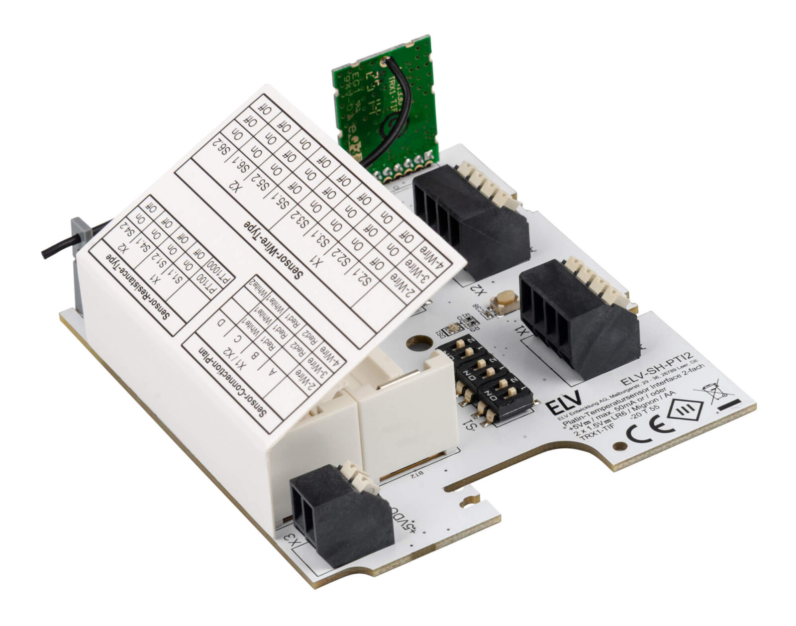 Bild 12: Die am Batteriehalter befestigte Konfigurationskarte