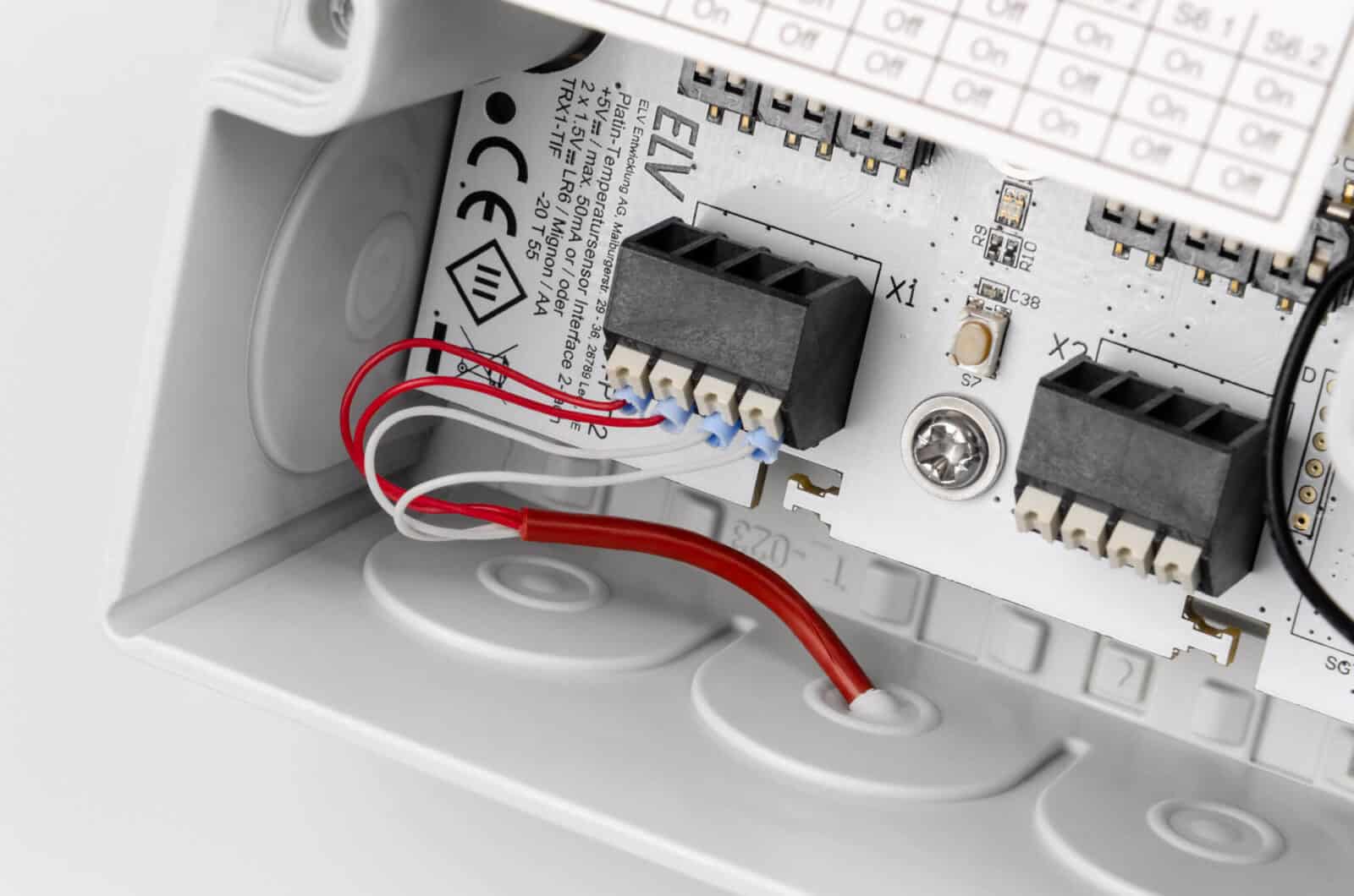 Bild 15: Anschluss der Sensorleitungen