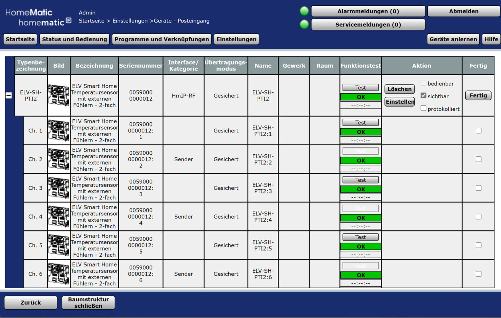 Bild 19: Namensvergabe und Zuordnung von Gewerk und Raum im Posteingang