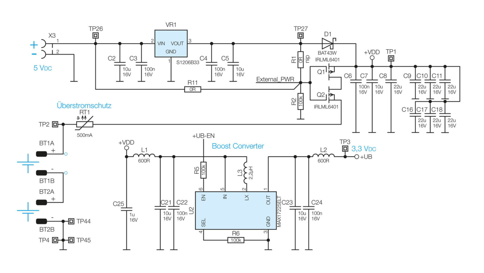 Bild 23: Schaltbild der Spannungsversorgung