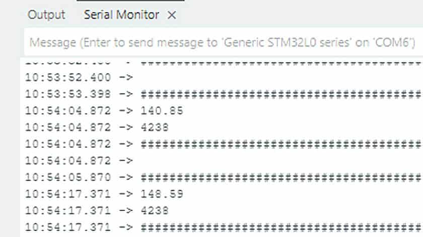Bild 5: Konsolenausgabe der MCU-Base
