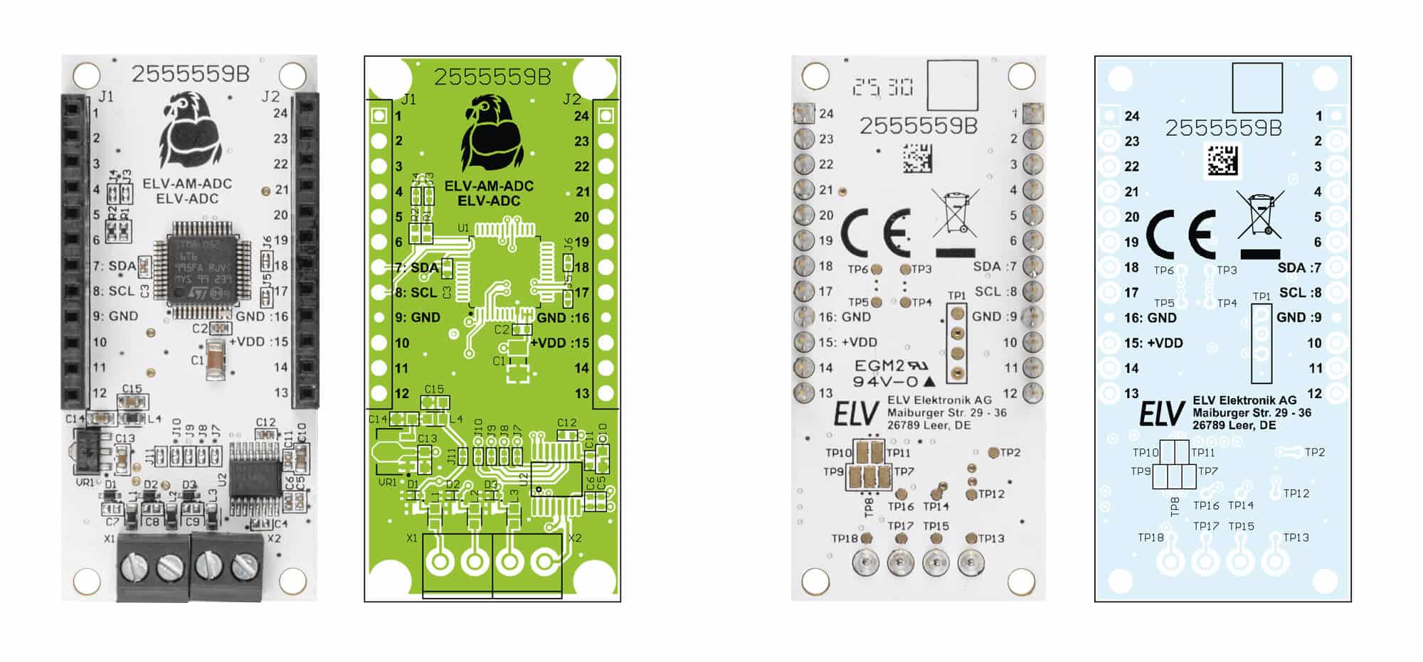 Bild 7: Platinenfotos und Bestückungsdrucke