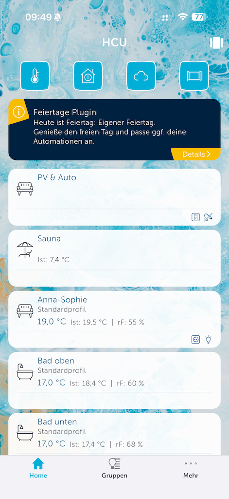 Bild 3: Benachrichtigung auf dem Homescreen