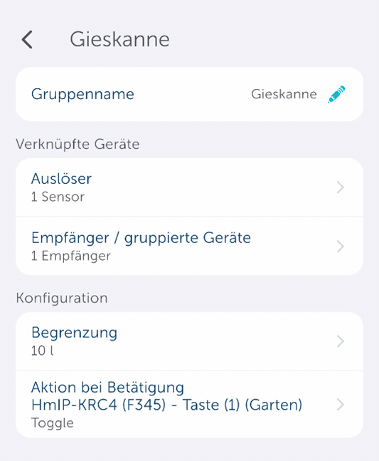 Bild 2: Bewässerungsgruppe mit definierter Bewässerungsmenge