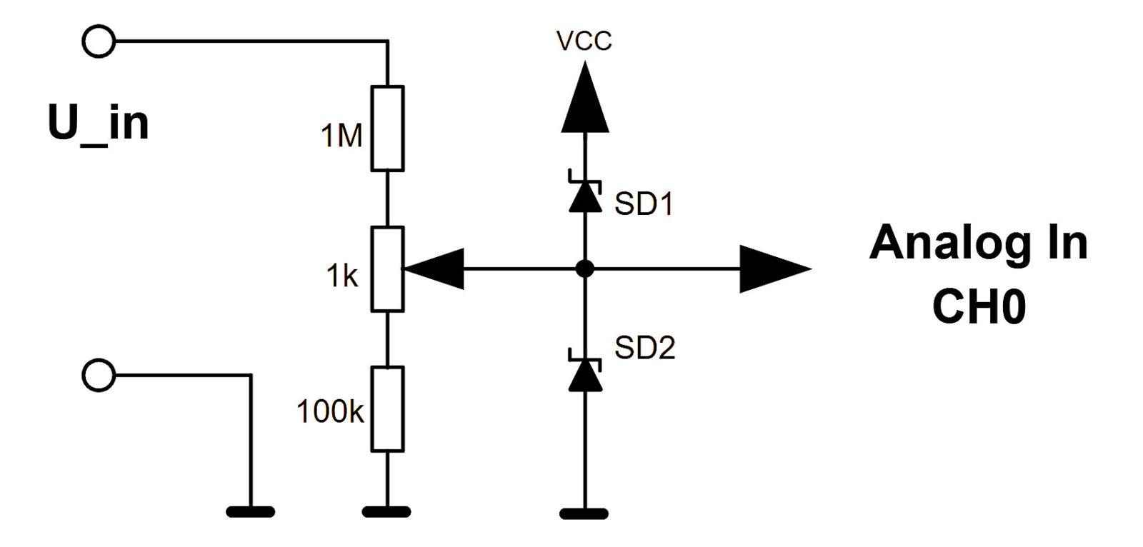 Computer-Voltmeter bis max. 30 V