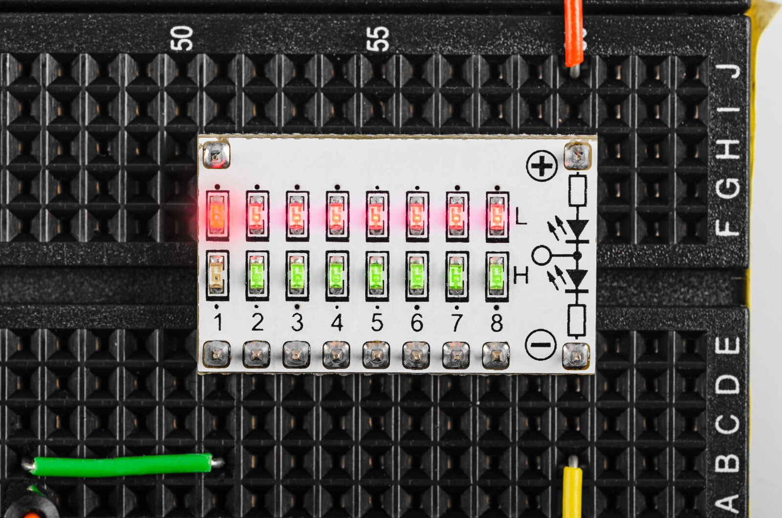 Pegel HIGH (3,3 V) und LOW (0 V) am Logic-Level-Modul