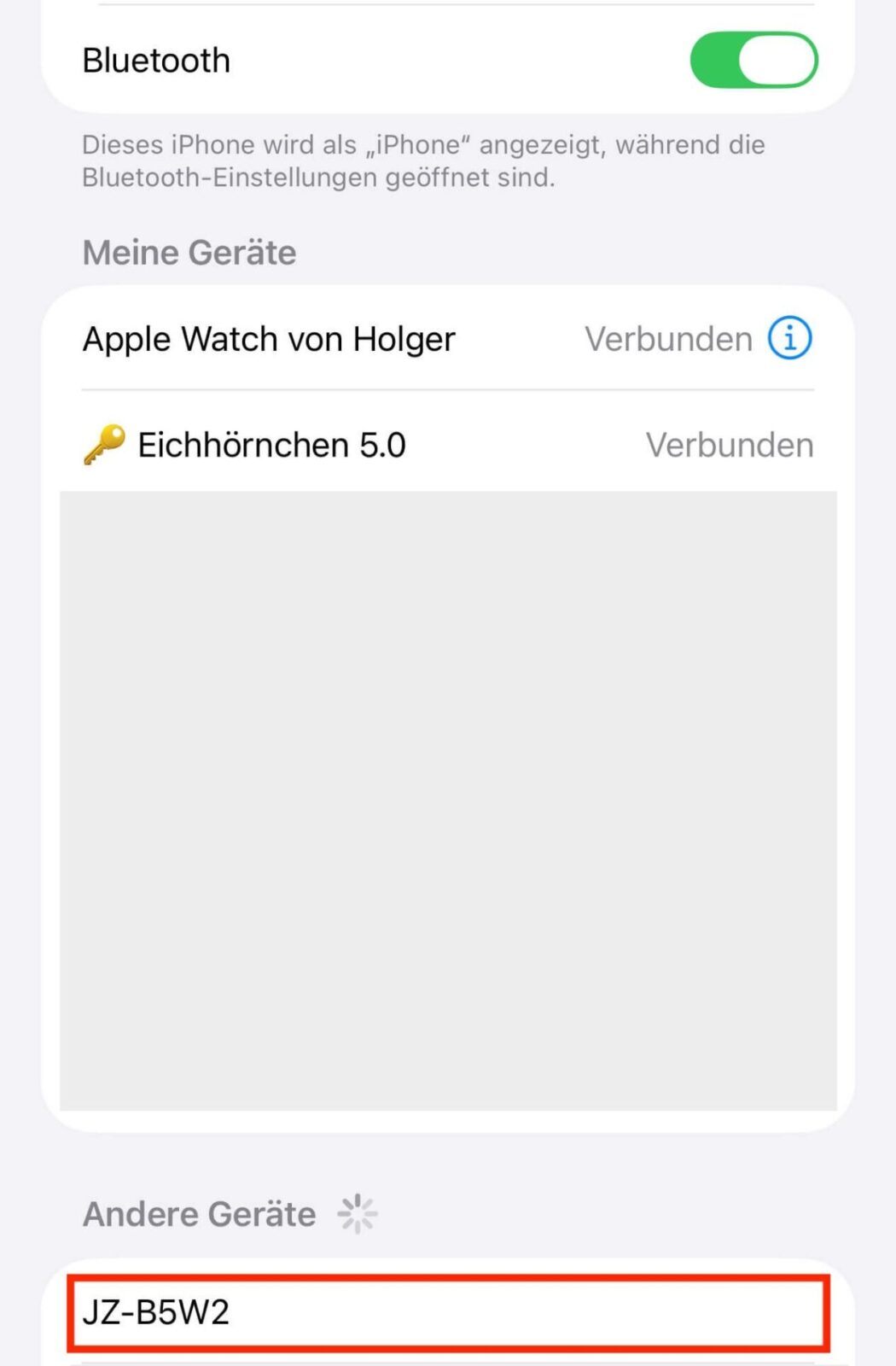 Bild 14: Verbinden per Bluetooth über das Smartphone