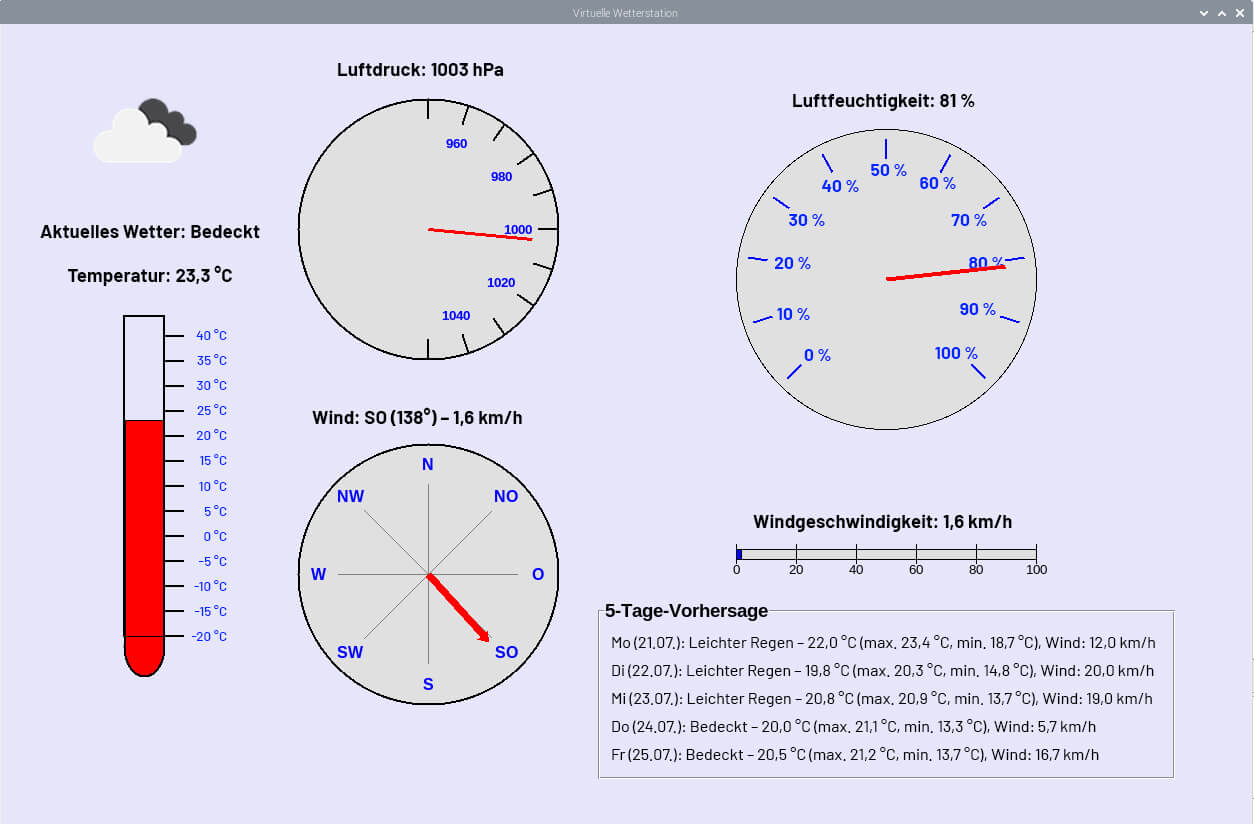 Bild 8: Virtuelle Klimastation