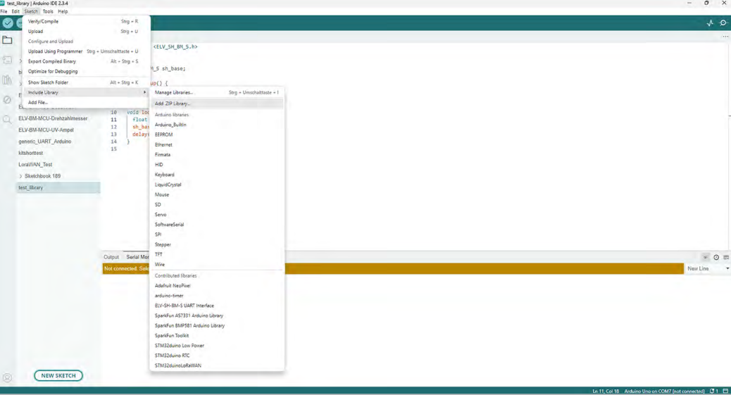 Bild 3: So fügen Sie die Bibliothek hinzu.