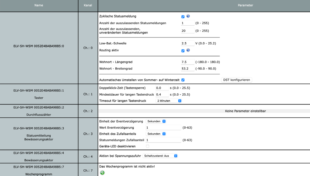 Bild 34: Geräteeinstellungen des Bewässerungsaktors