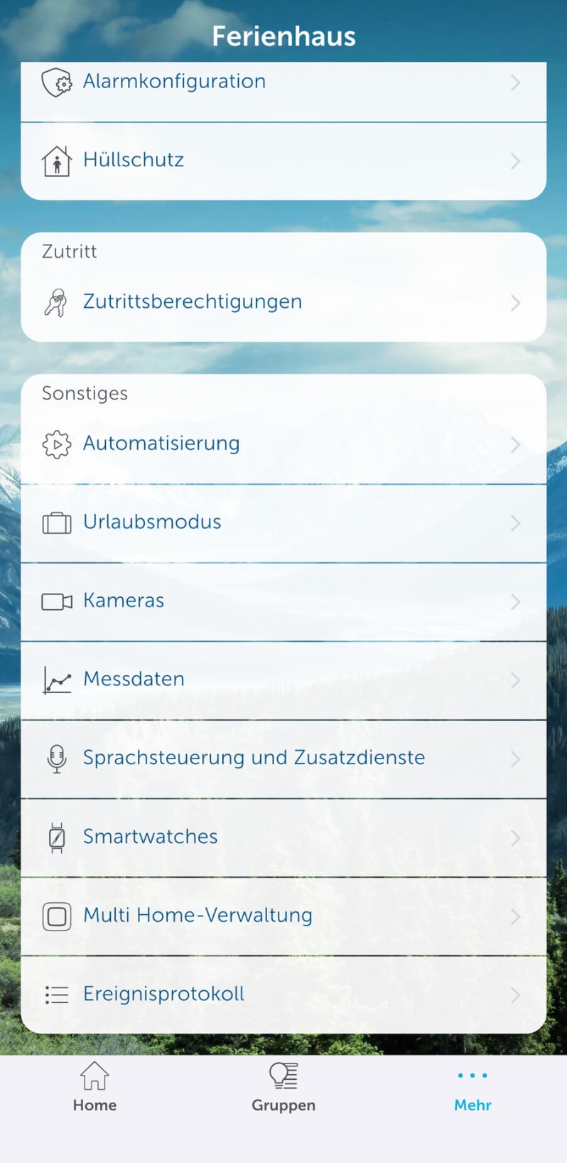 Homematic IP App Screen - Übersicht