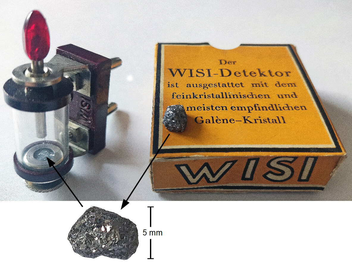 Bild 2: Ein Kristalldetektor der Firma WISI, der bis Anfang der 1960er Jahre gebaut wurde.