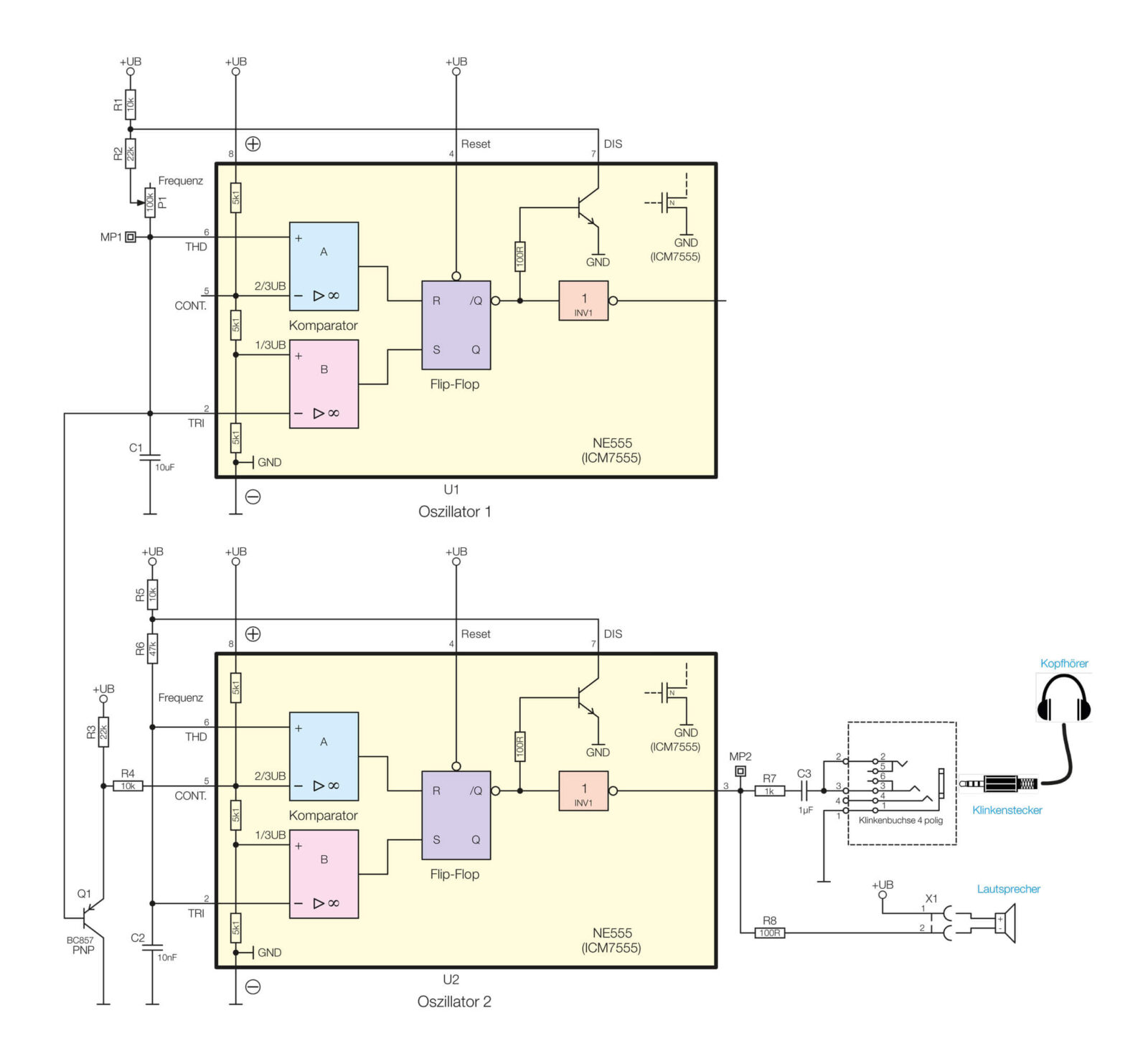 Bild 2: Schaltbild der Sirenenschaltung