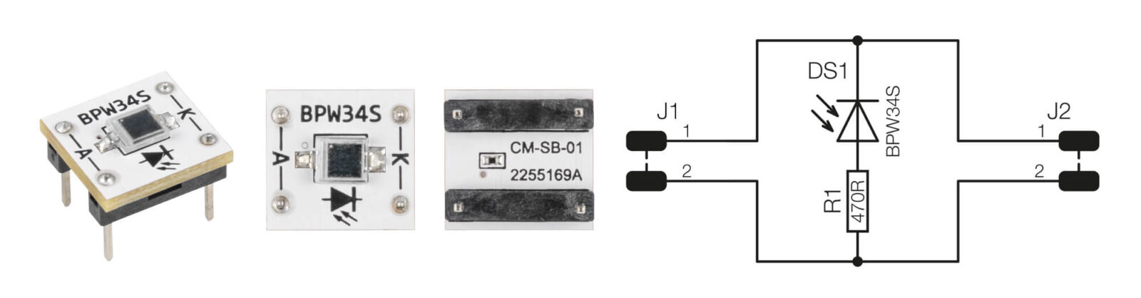Bild 2: Der Helligkeits-/Lichtsensor BPW34S