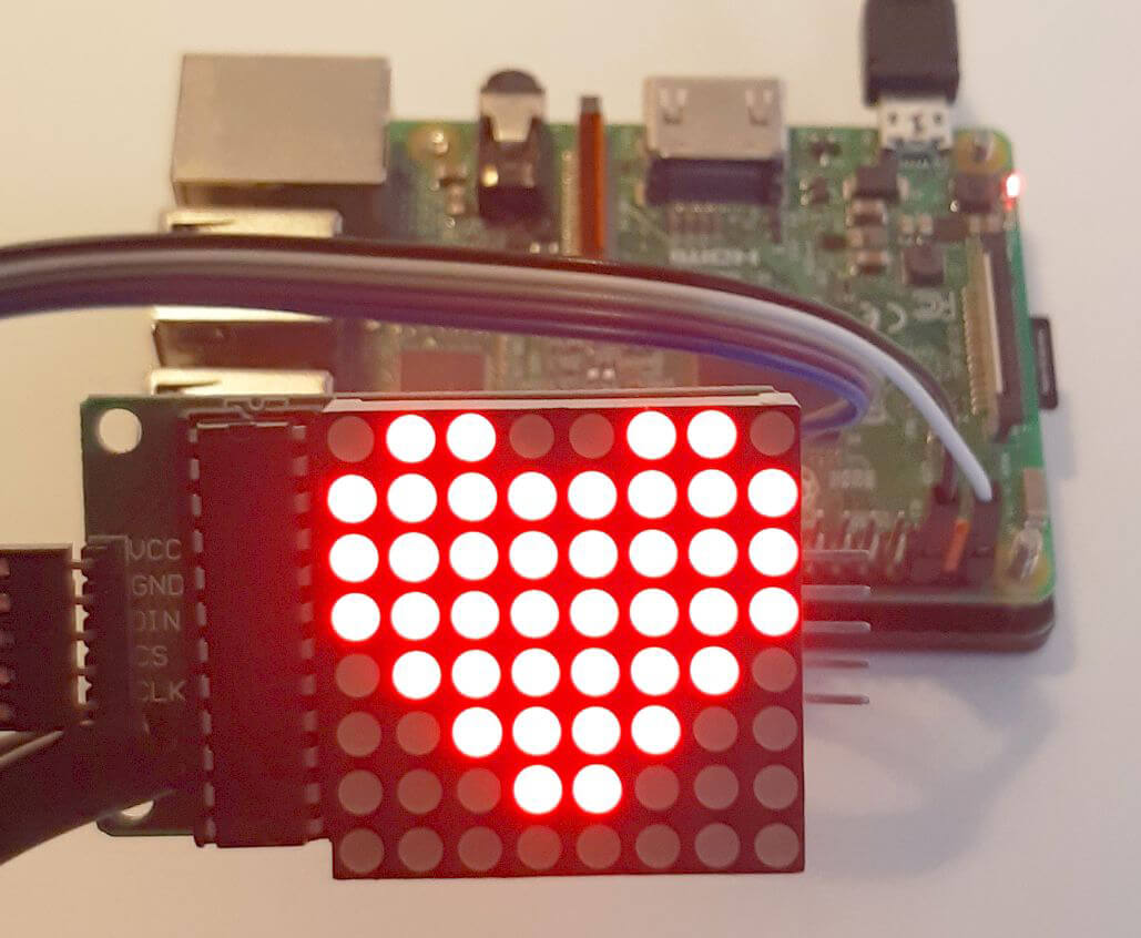 Bild 2: Graphikausgabe auf der LED-Matrix