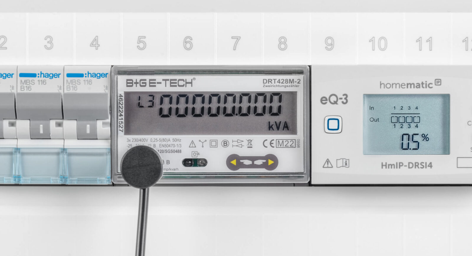 Bild 2: Montierter ES-LED-Sensor