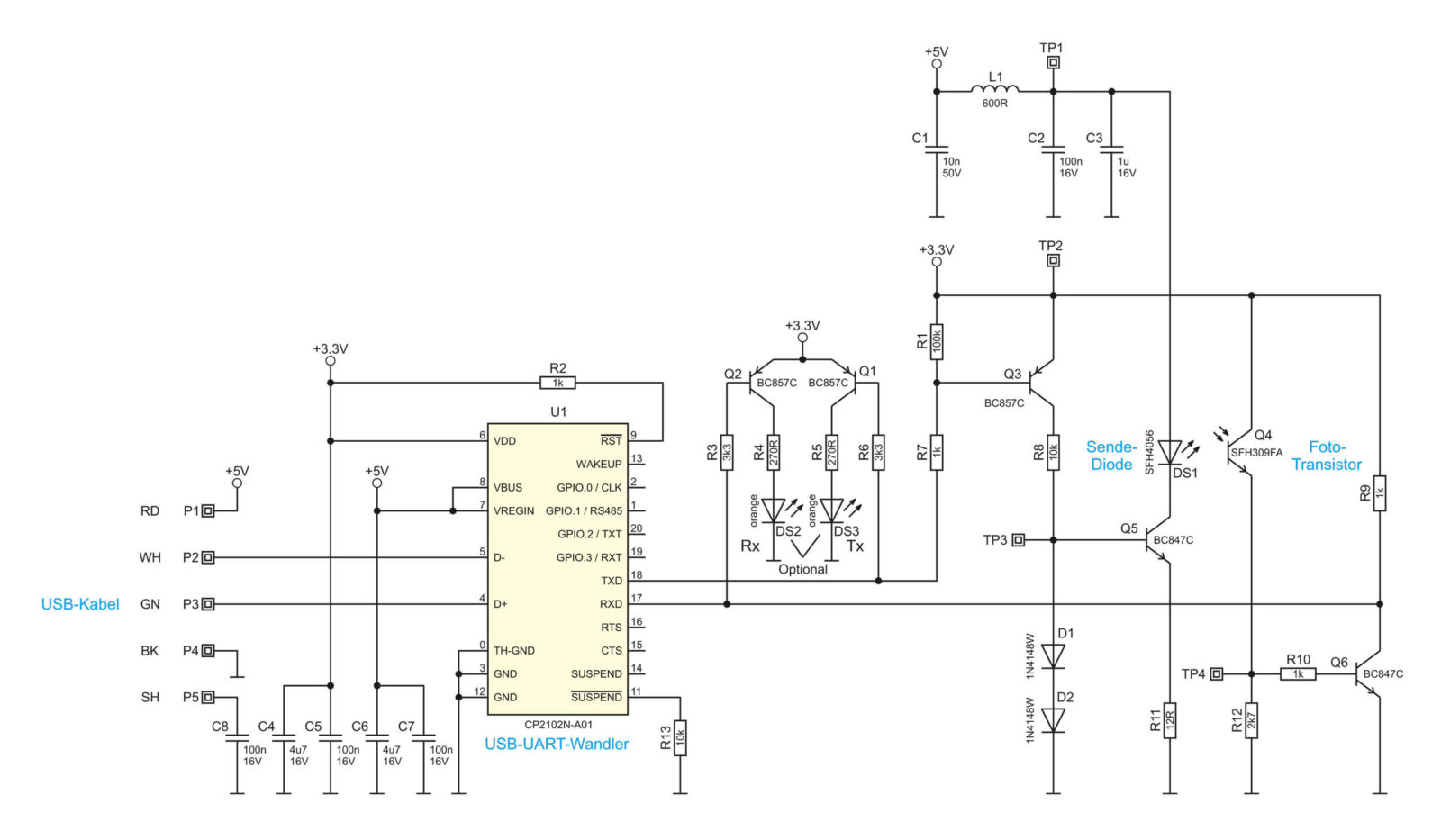 Bild 2: Die Gesamtschaltung des USB-IEC