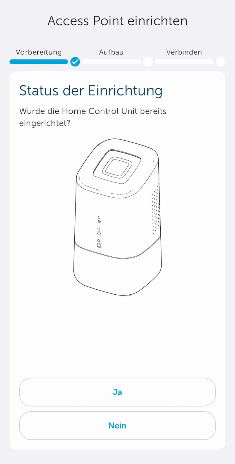 Bild 3: Ersteinrichtung der HCU1 mit der Homematic IP App