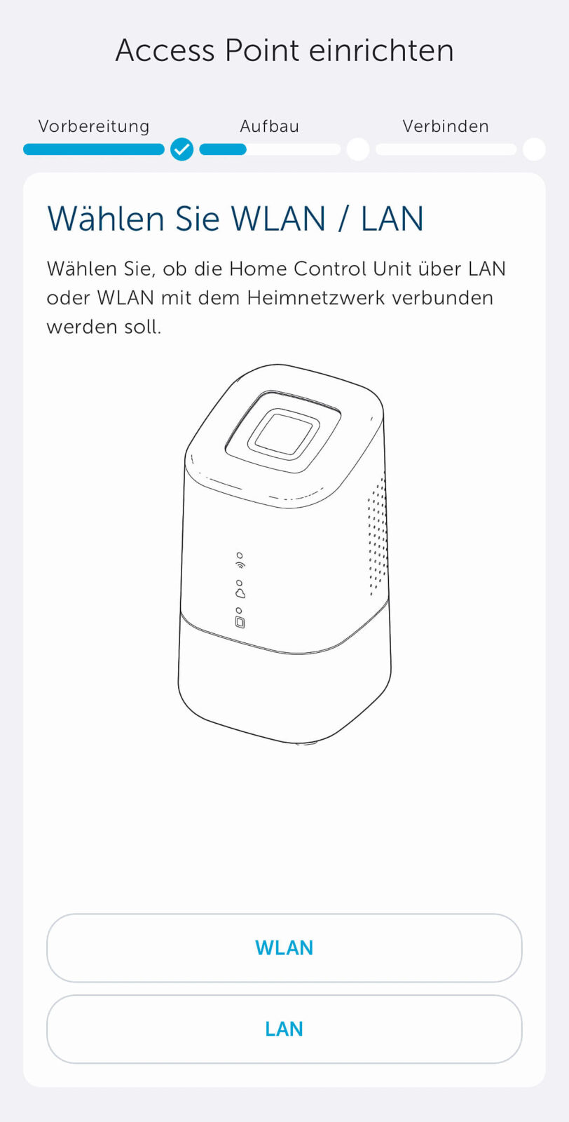 Bild 3: Ersteinrichtung der HCU1 mit der Homematic IP App