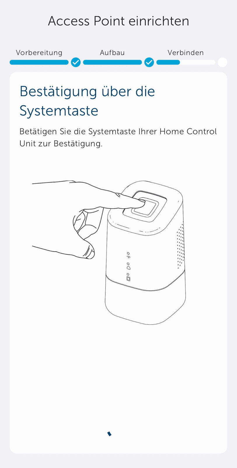 Bild 3: Ersteinrichtung der HCU1 mit der Homematic IP App