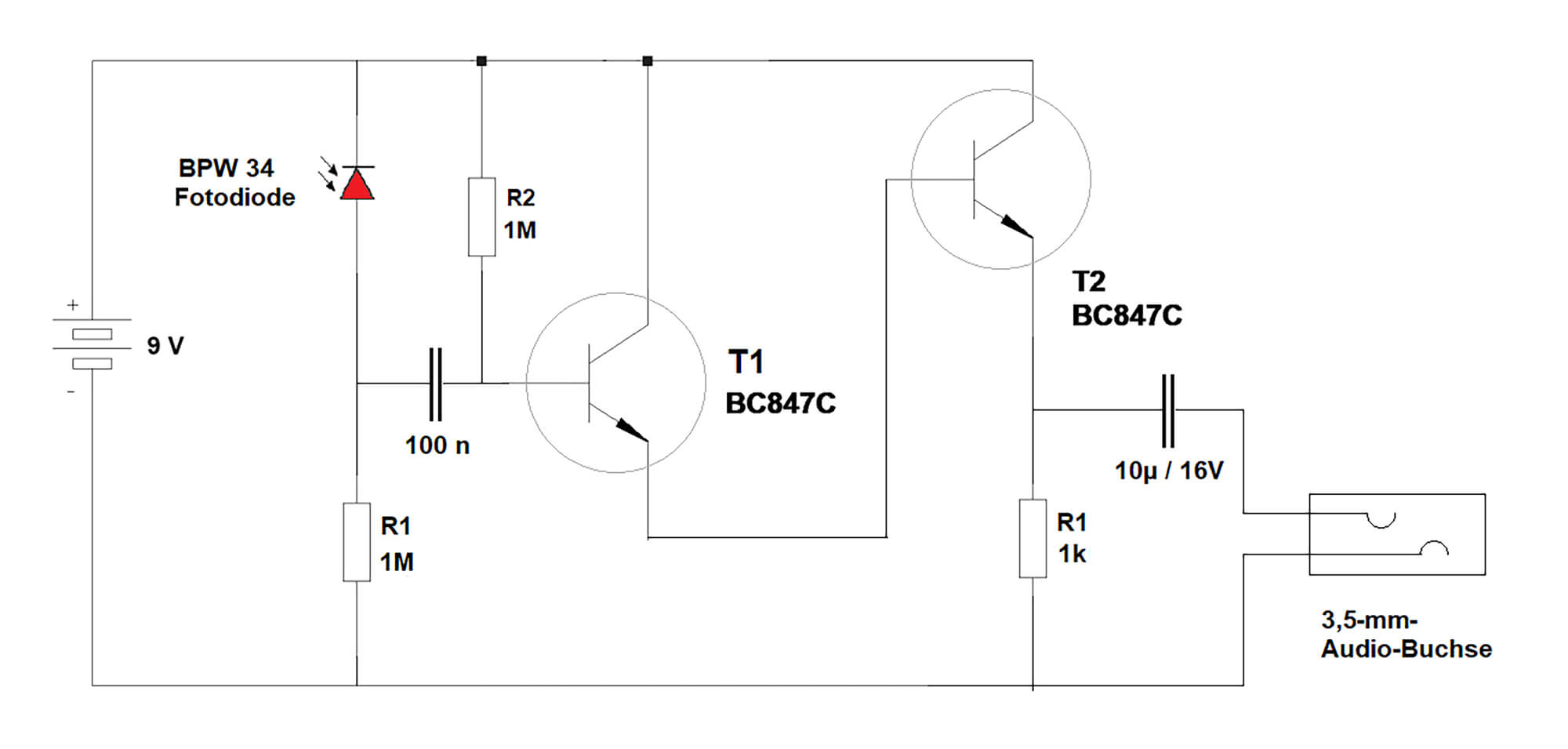Bild 3: Die Empfängerschalt