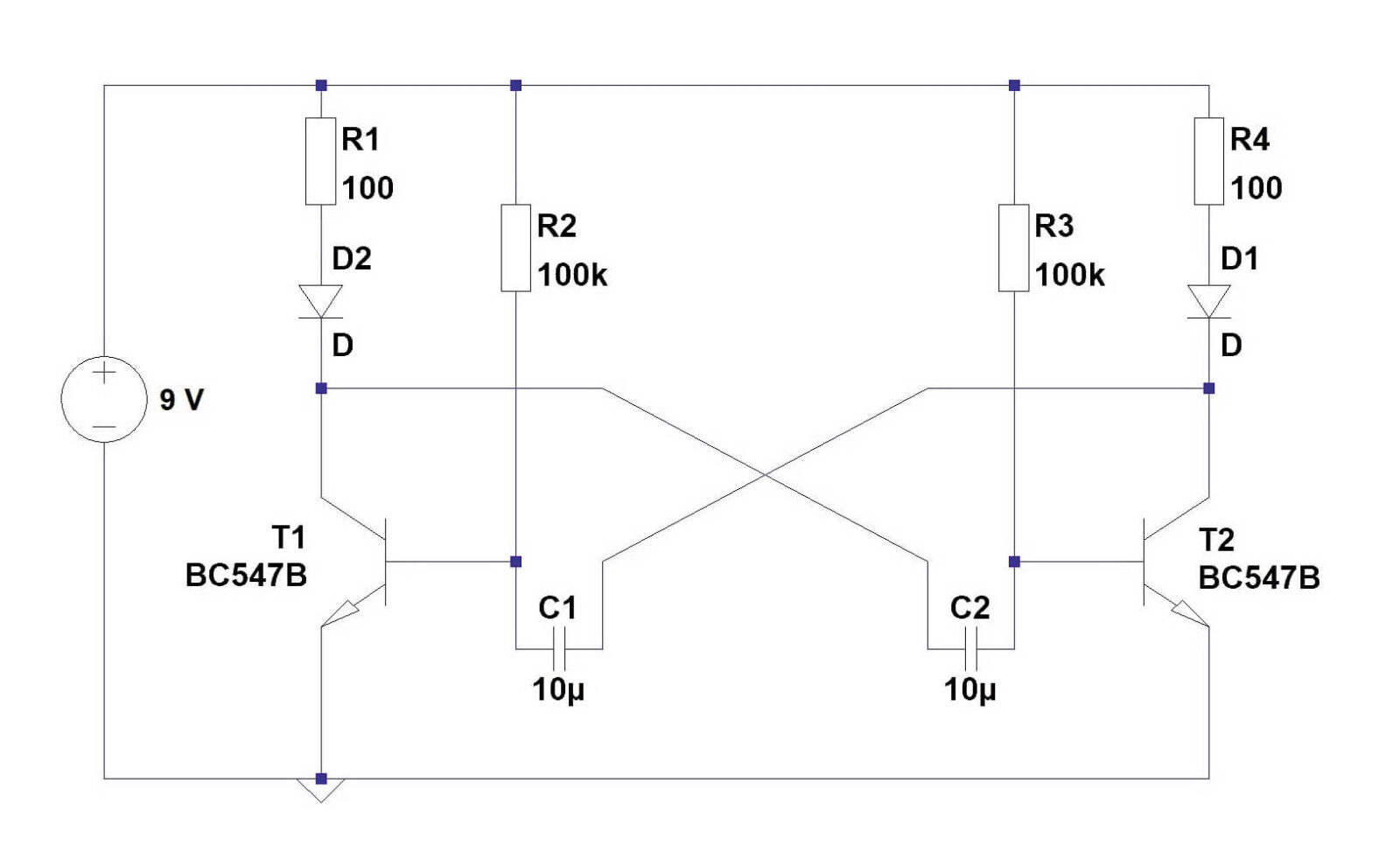 Bild 4: Schaltbild zum Polizeiblinker