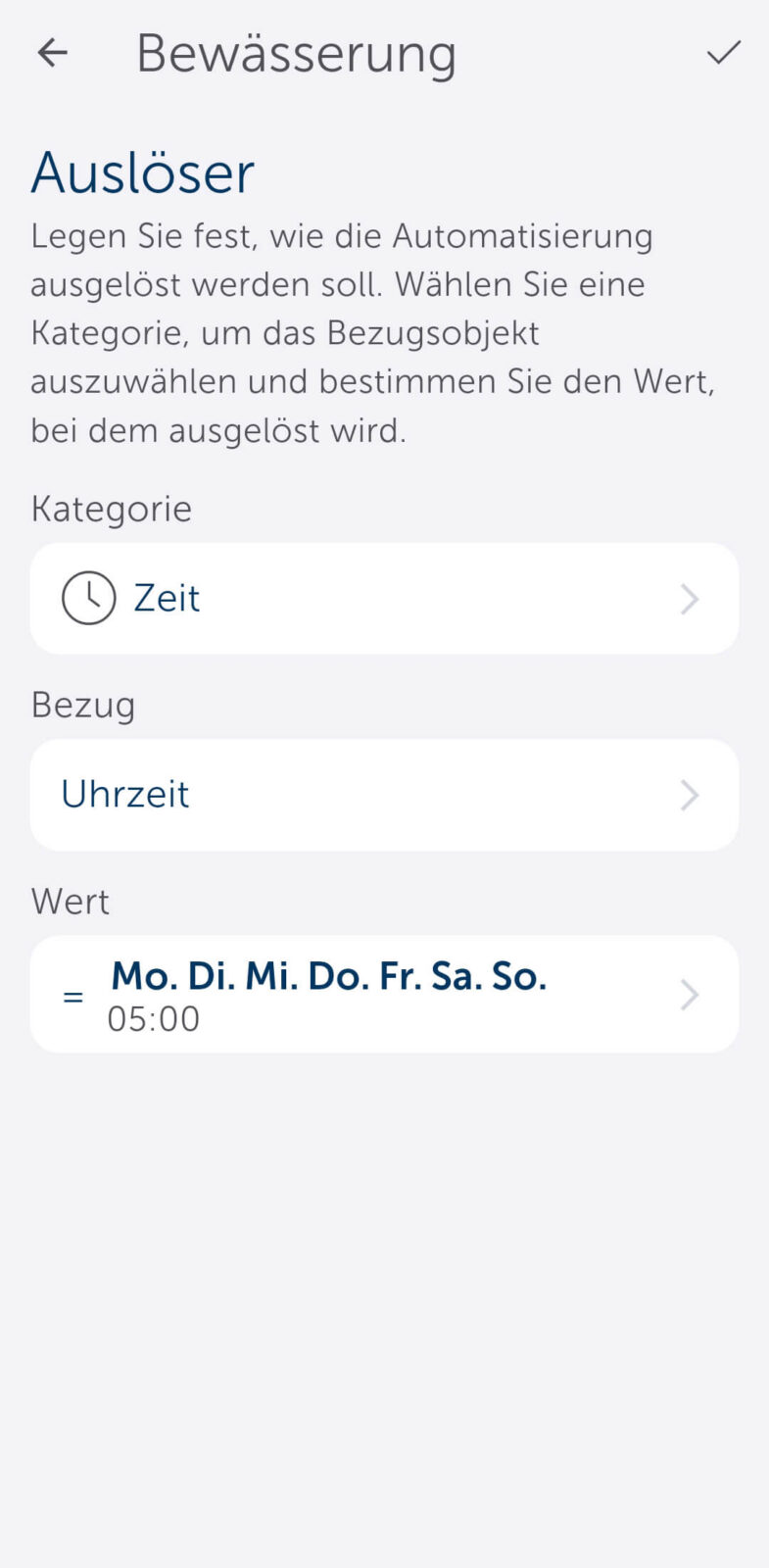 Bild 5: Erstellen einer Automatisierung für die Bewässerung