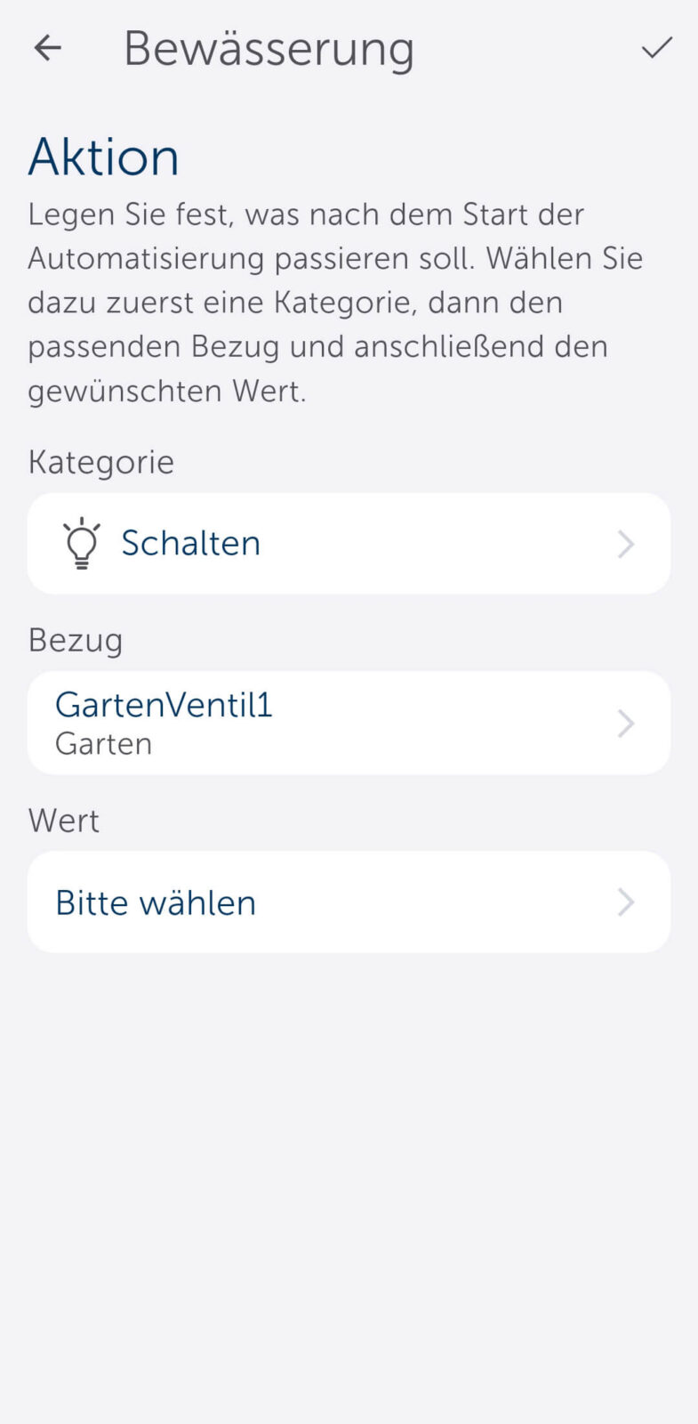 Bild 5: Erstellen einer Automatisierung für die Bewässerung