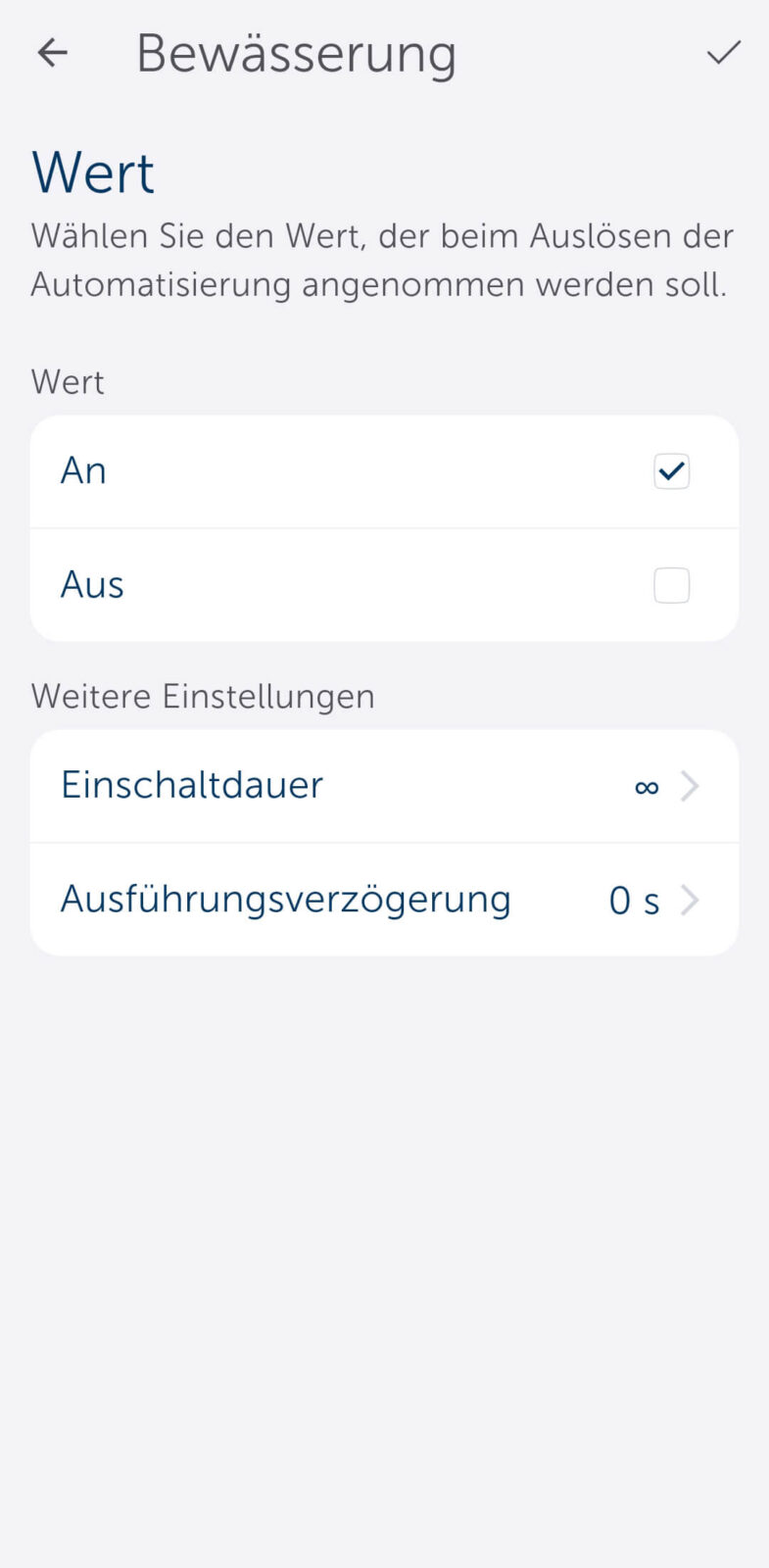 Bild 5: Erstellen einer Automatisierung für die Bewässerung