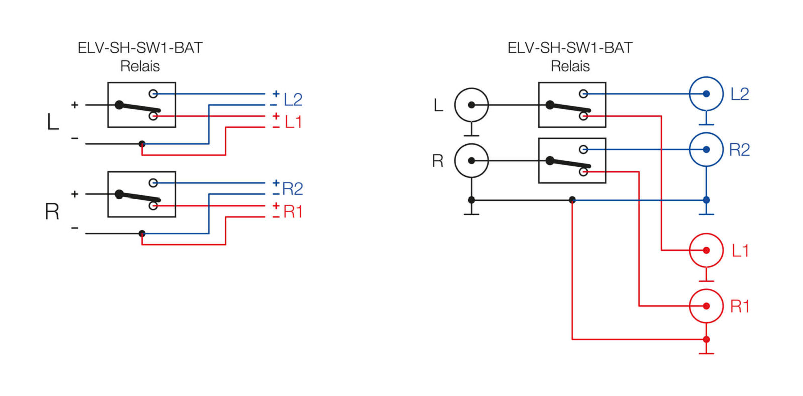 Bild 5: Umschalten von Lautsprechern oder Verwendung als einfacher Audio-Signalquellen-Umschalter