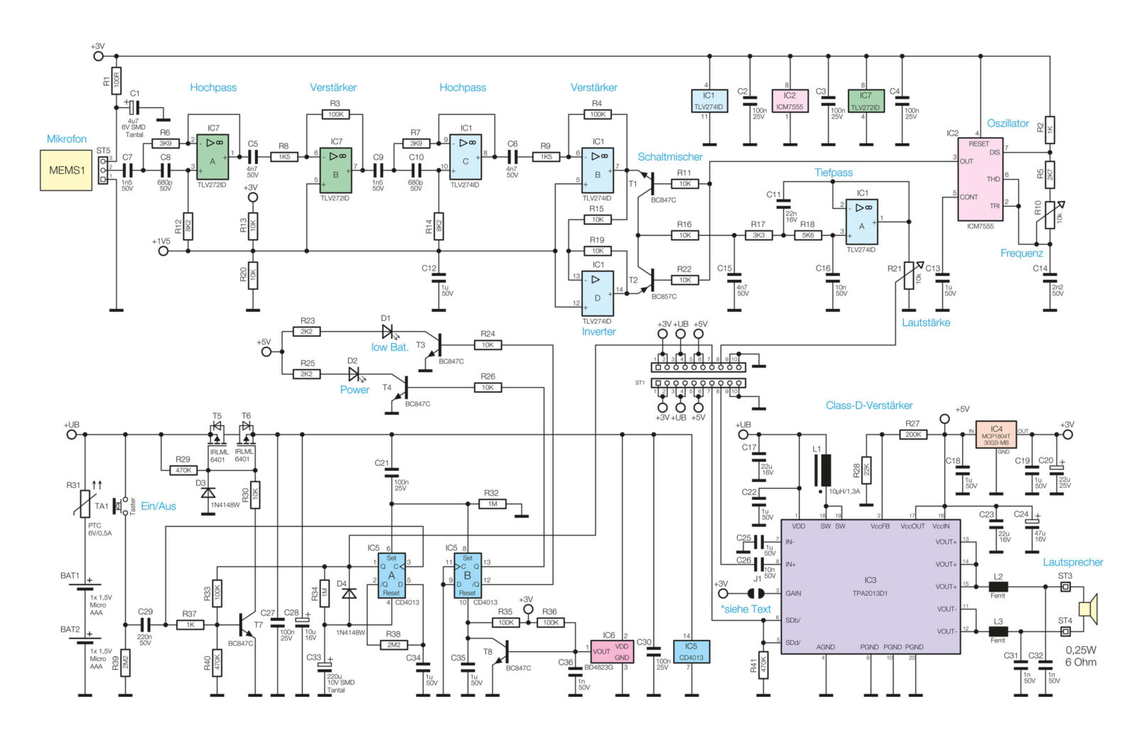 Bild 5: Das komplette Schaltbild des FMD1