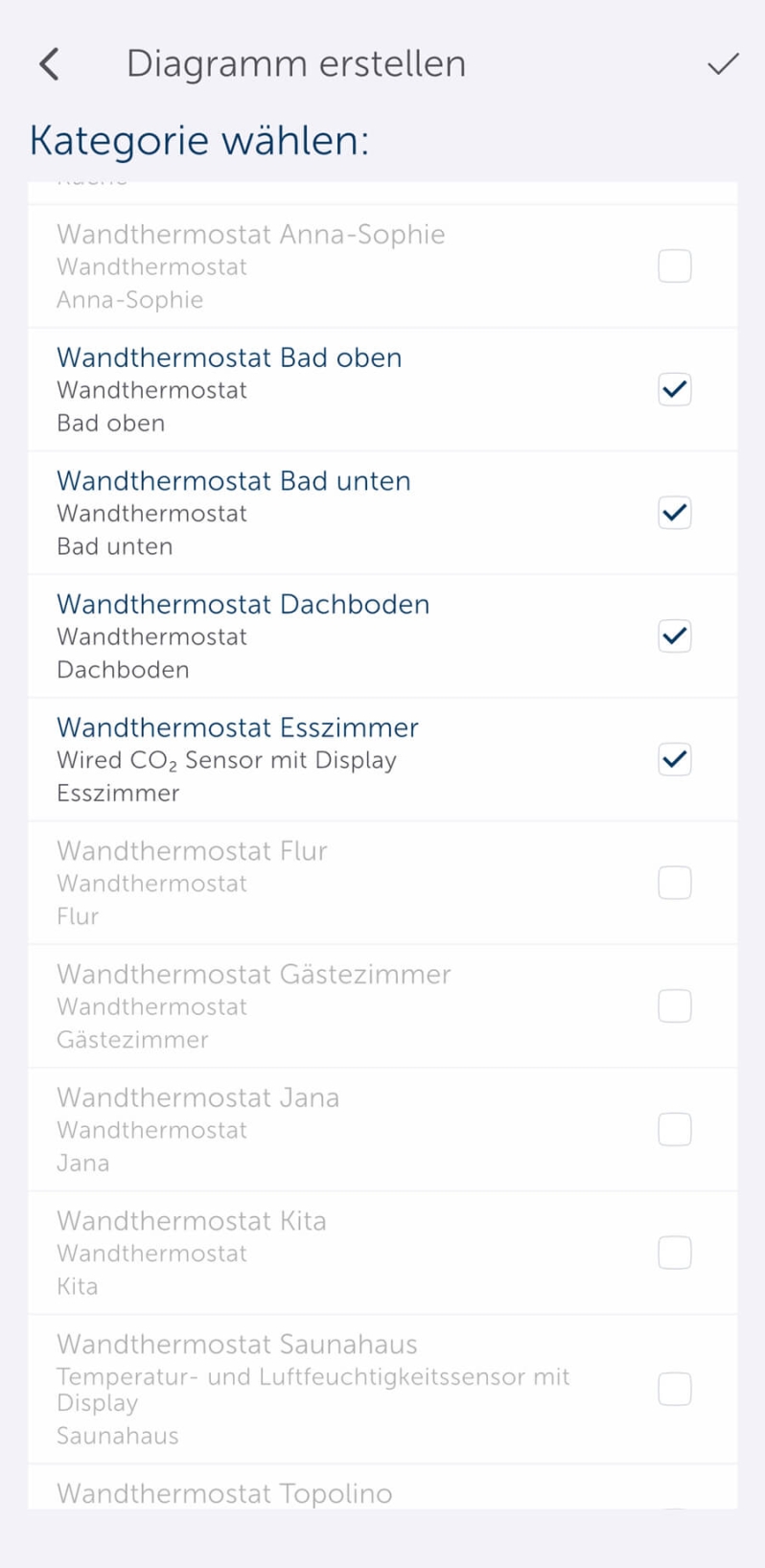 Homematic IP App Screen - Diagramm erstellen