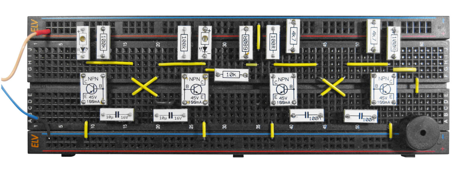 Bild 7: Vollautomatische Sirene auf einem Breadboard