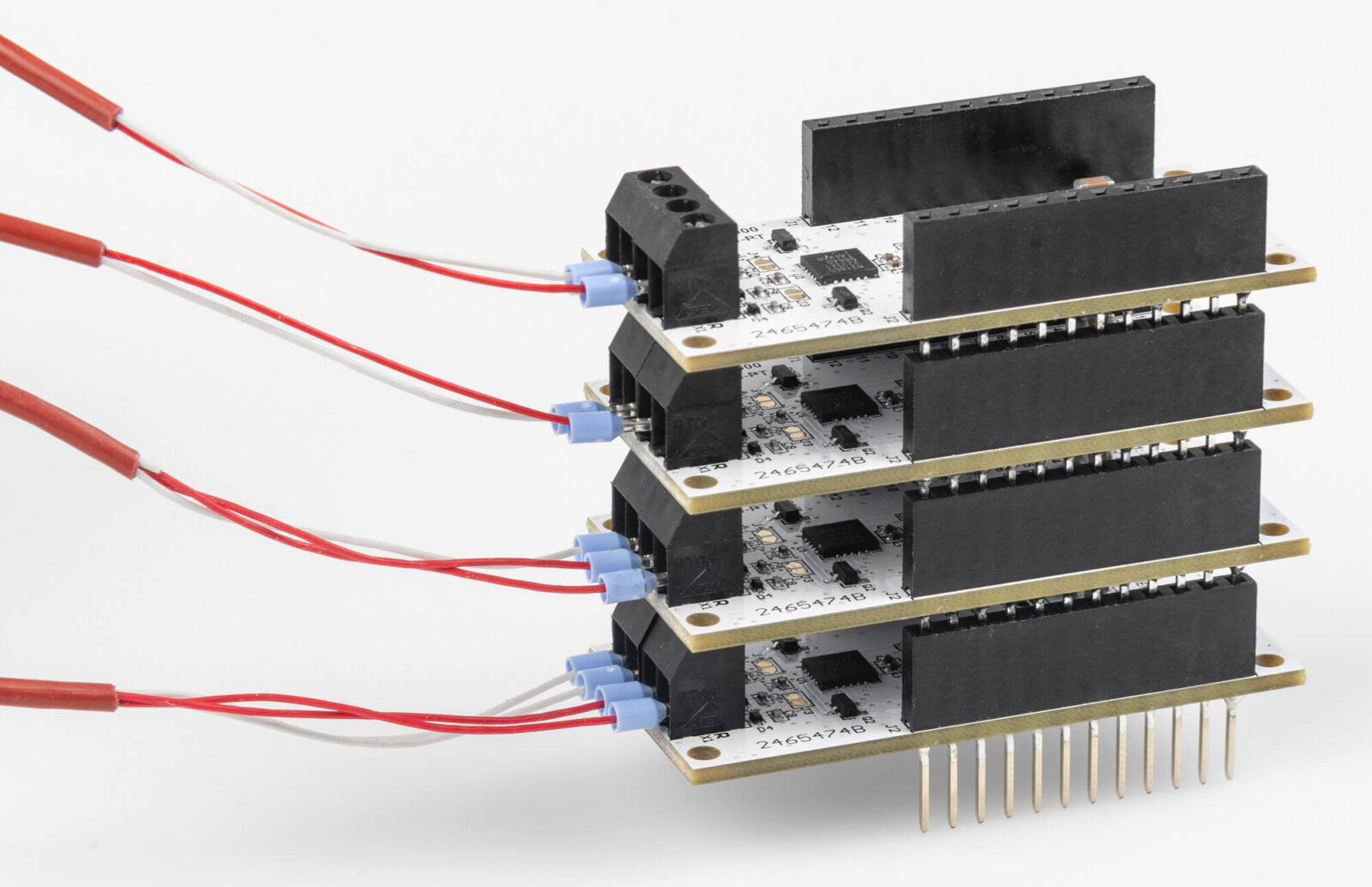 Bild 8: Stapel aus vier Applikationsmodulen ELV-AM-PT