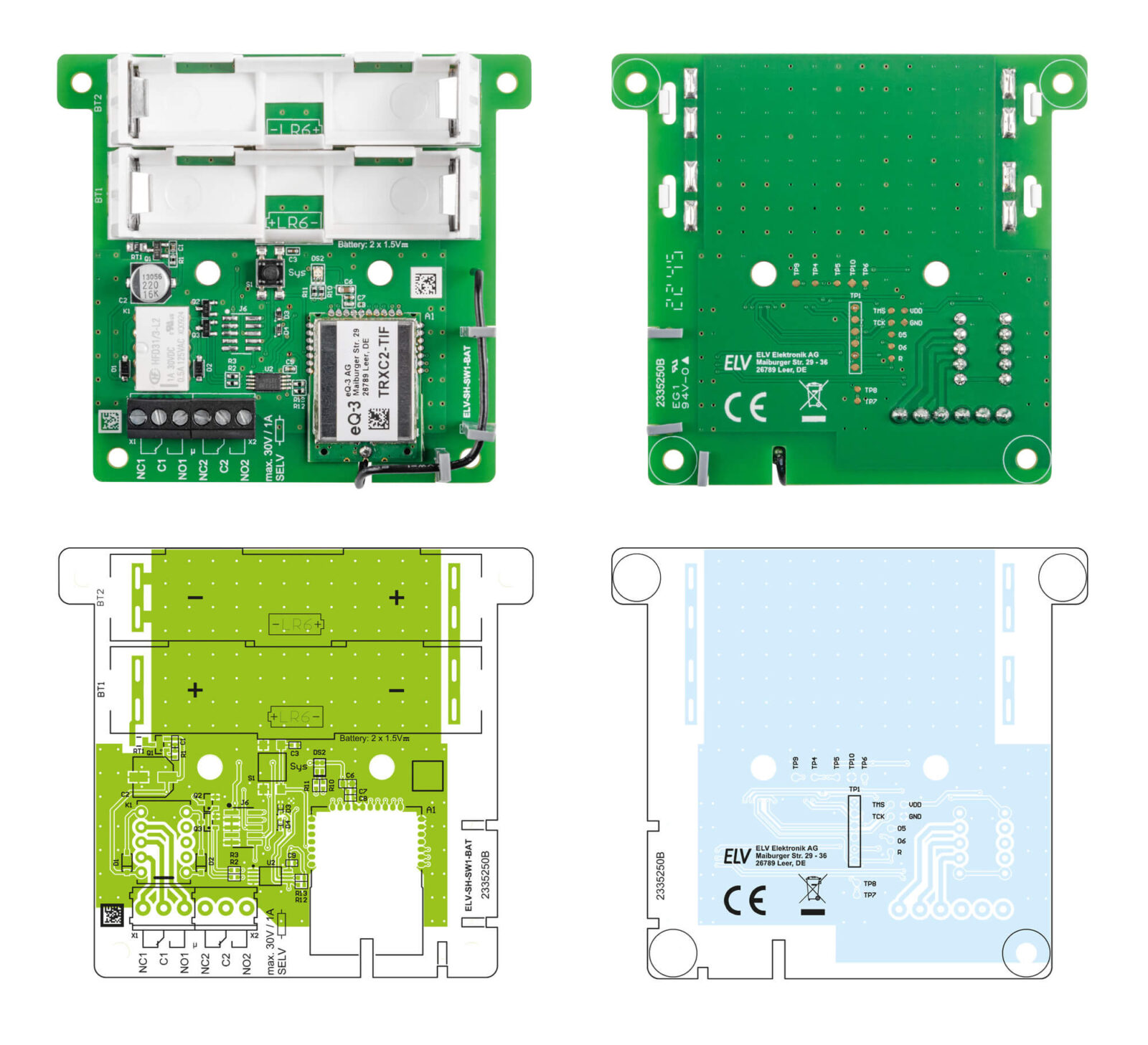 Bild 8: Platinenfotos und Bestückungsdrucke