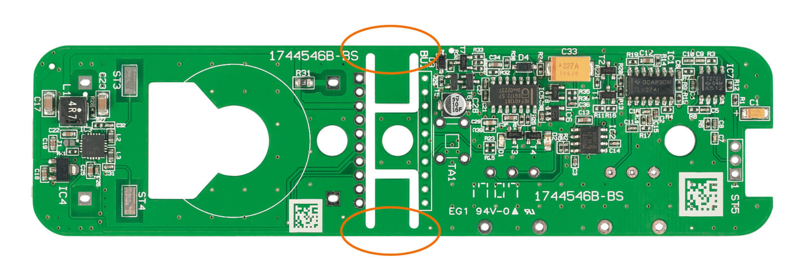 Bild 8: An den markierten Stellen wird der Nutzen auseinandergebrochen.