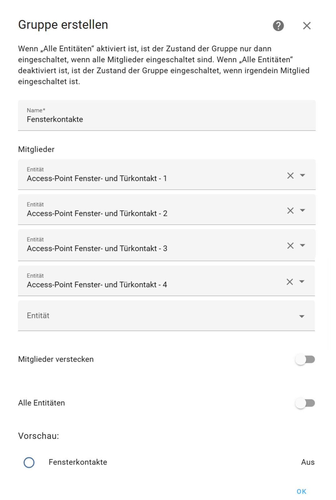 Bild 9: Fensterkontakte-Binärgruppe erstellen