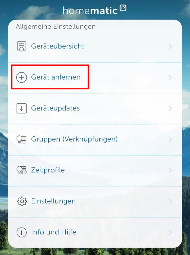 Bild 9: Auf „Gerät anlernen“ klicken
