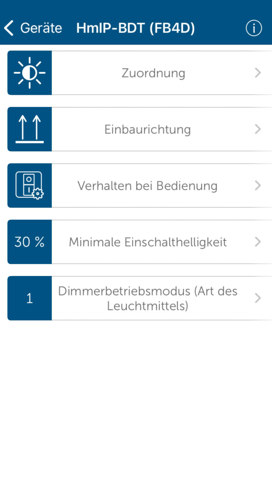 Bild 9: Anpassung des Dimmbereichs in der Homematic IP App
