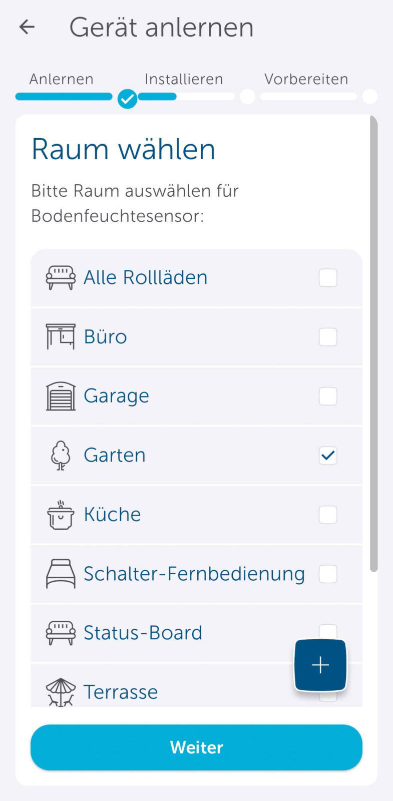 Bild 10: Einrichtungsassistent nach dem Anlernen