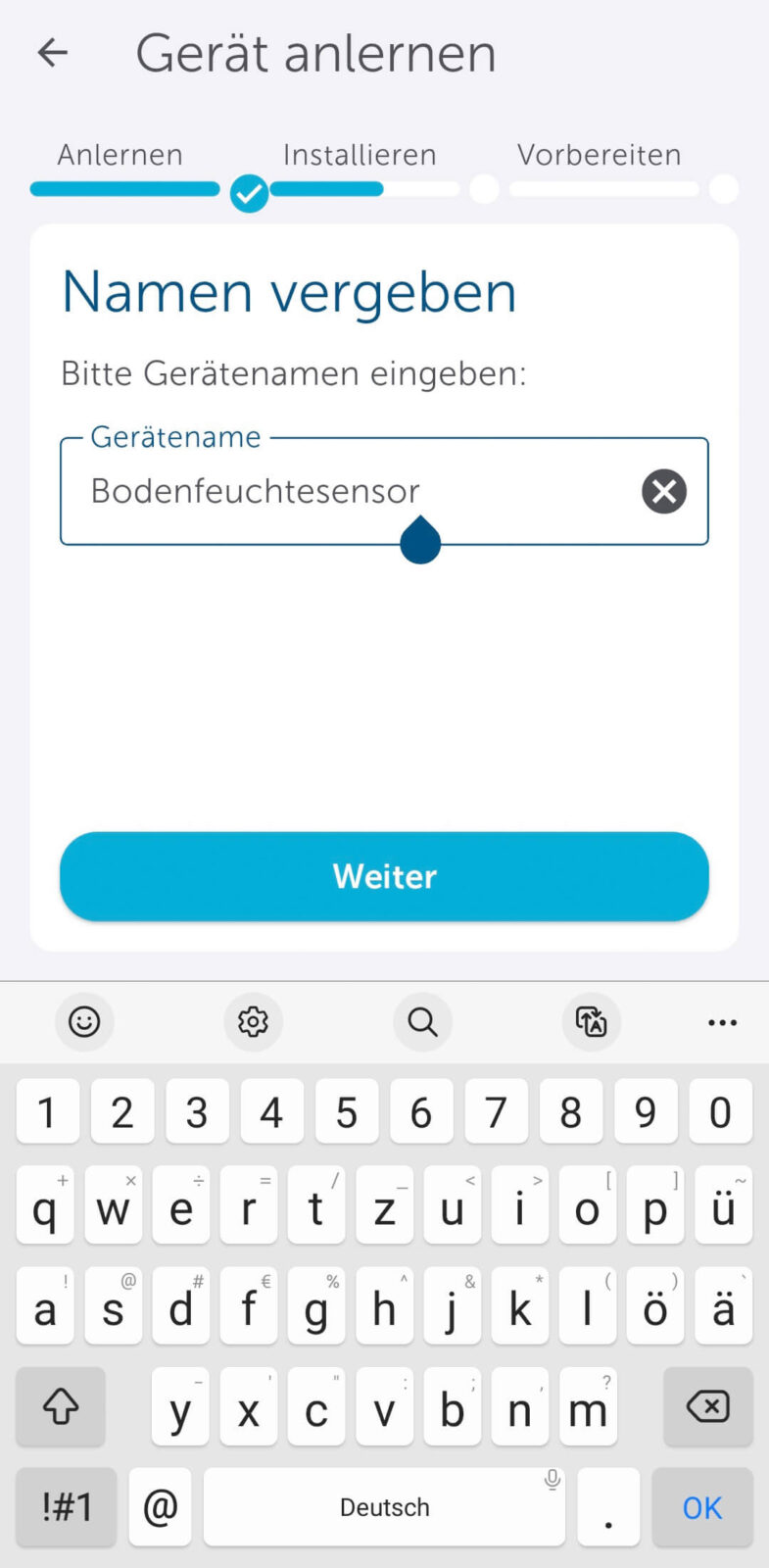 Bild 10: Einrichtungsassistent nach dem Anlernen
