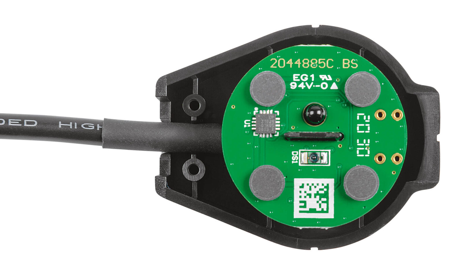 Bild 10: So ist die Platine in das Gehäuse einzulegen, anschließend werden die vier Gummifüße aufgeklebt.