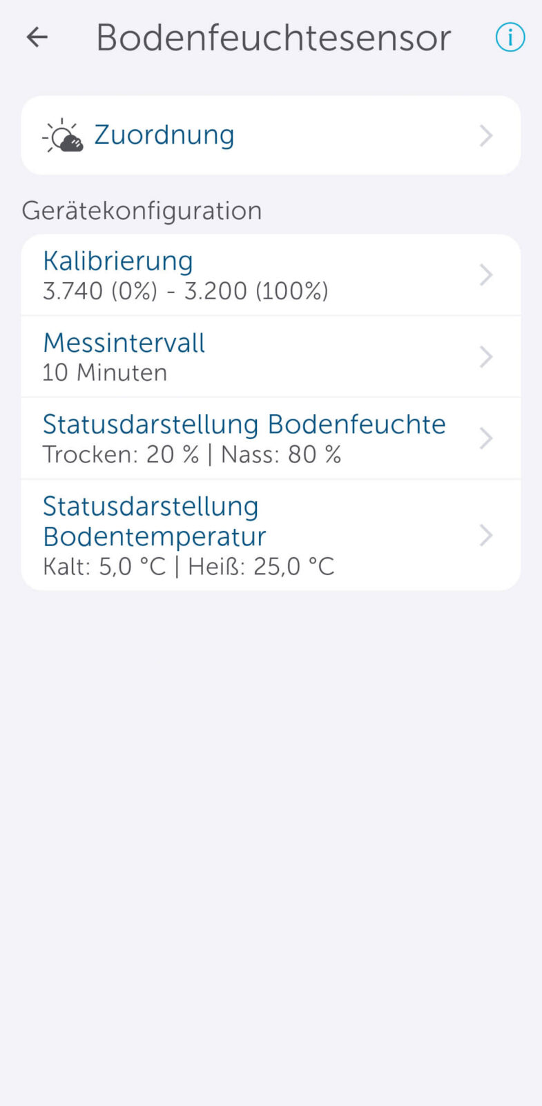 Bild 11: Konfiguration der Parameter zur Erfassung und Darstellung der Messwerte