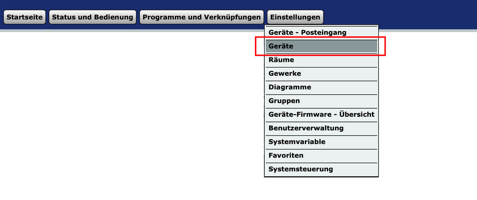 Bild 12: Zur Konfiguration des Sensors auf „Einstellungen“ klicken
