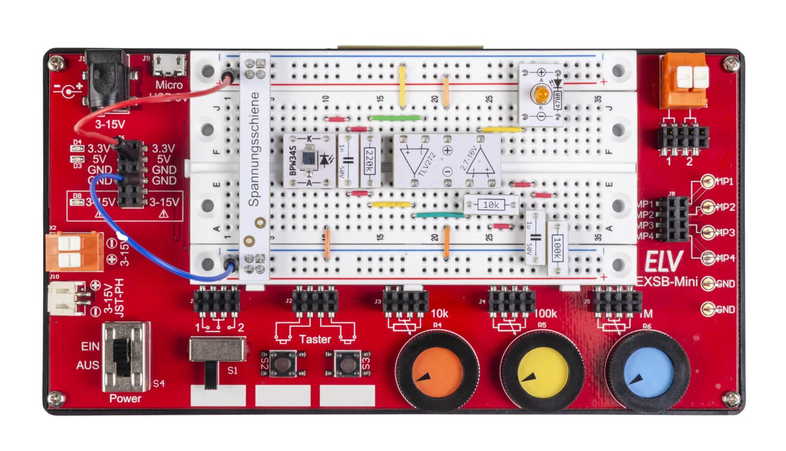 Bild 12: Aufbau des IR-Testers auf dem EXSB-Mini