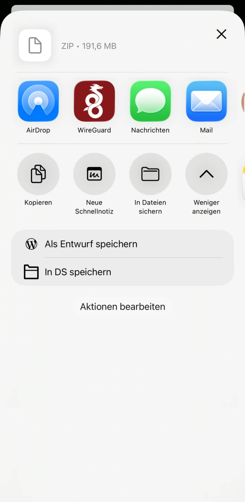 Homematic IP App Screen - Messdaten-Export - Zip-Export