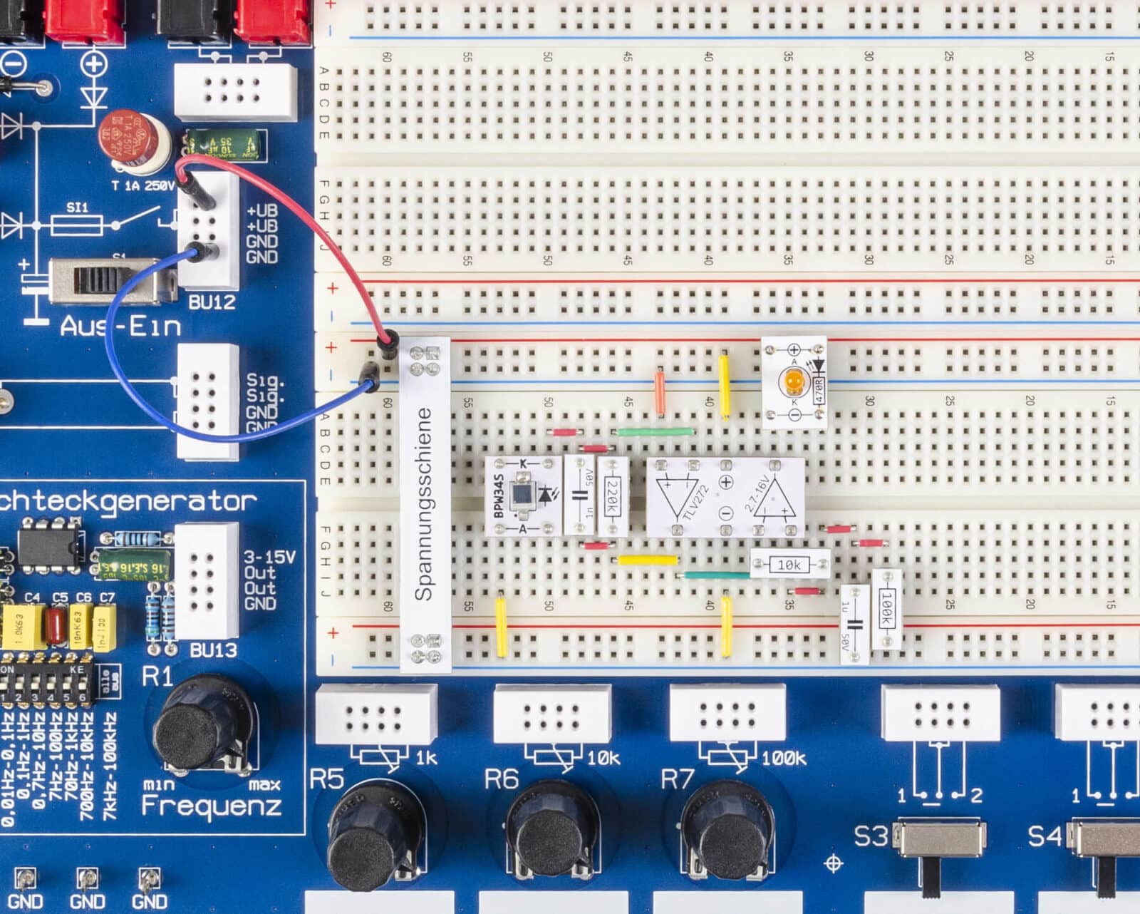 Bild 13: Aufbau des IR-Testers auf dem EXSB1