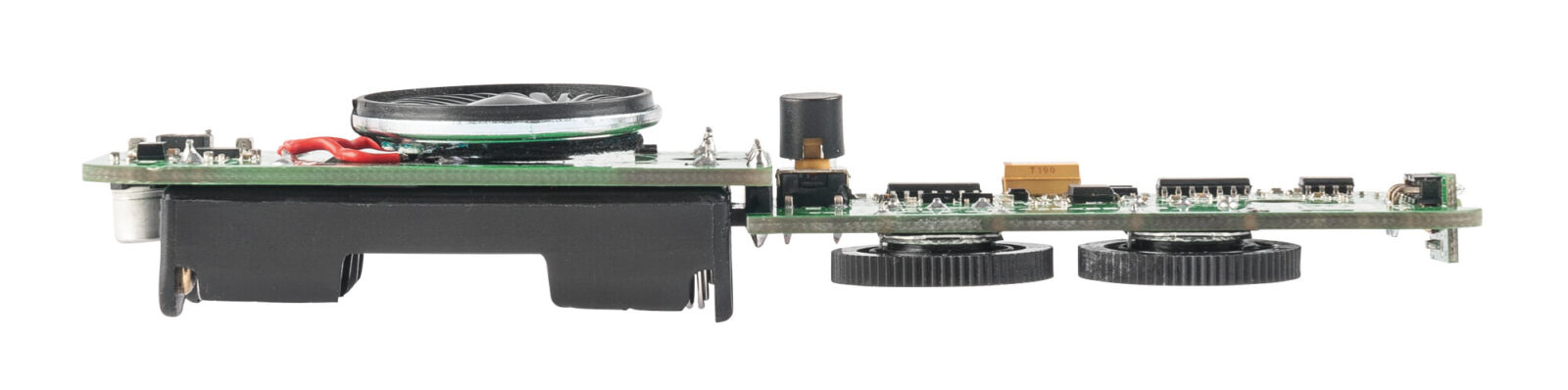 Bild 14: Seitliche Ansicht der verbundenen Platinen